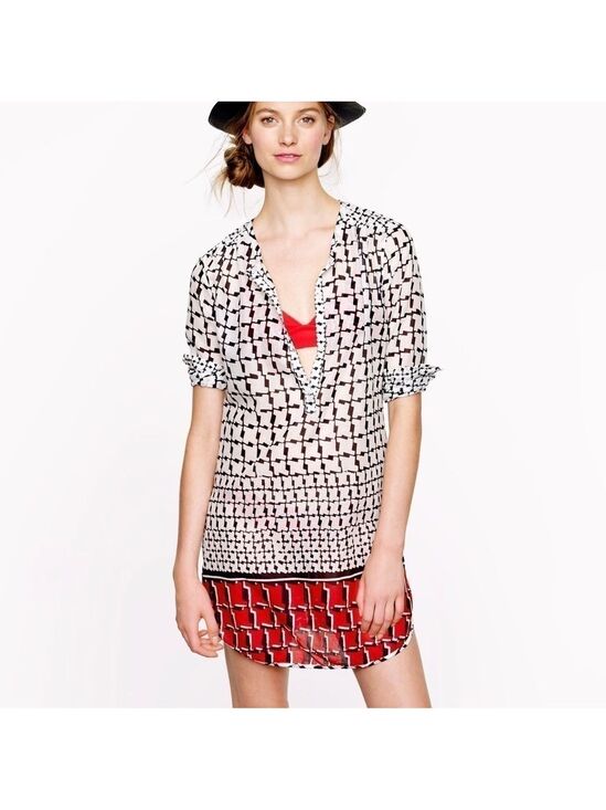 J. Crew Other - J. Crew Cubist Houndstooth Tunic Cover-Up